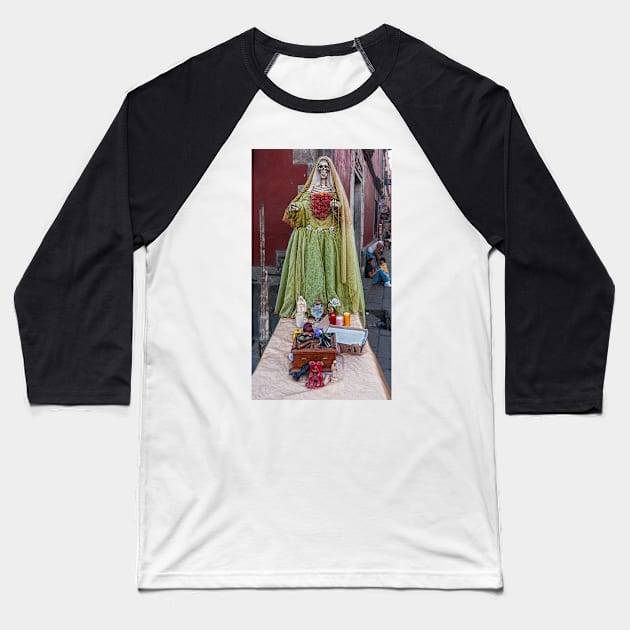 Santa Muerte. Baseball T-Shirt by bulljup